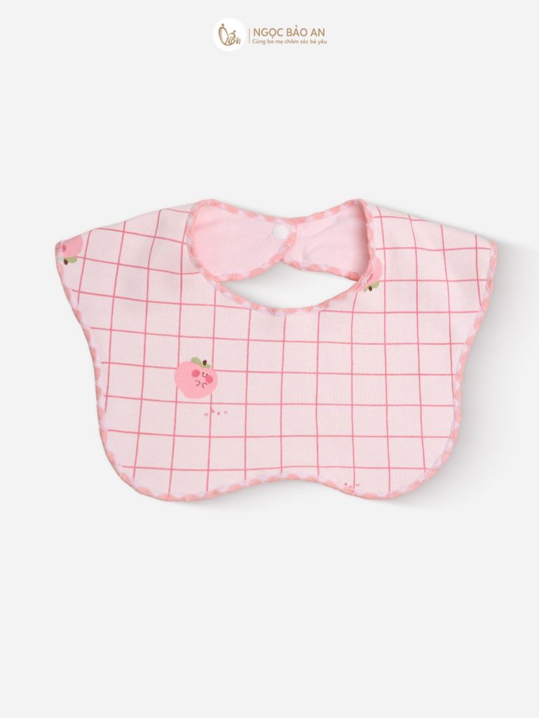 [M&B] Set 2 yếm nút cotton hồng đào