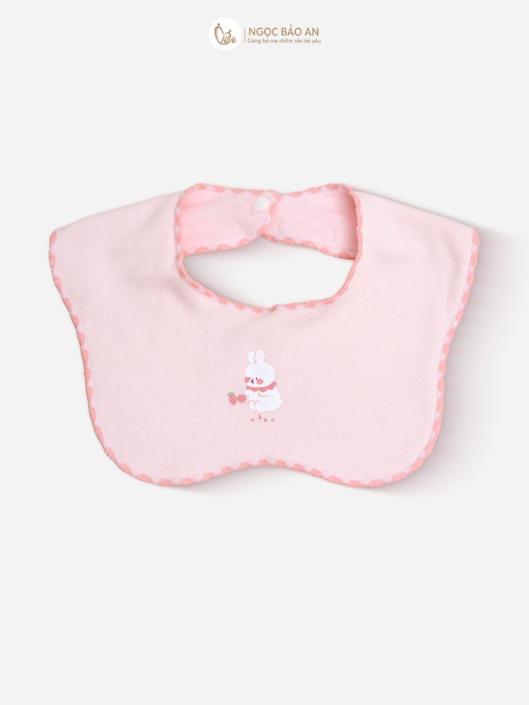 [M&B] Set 2 yếm nút cotton hồng đào