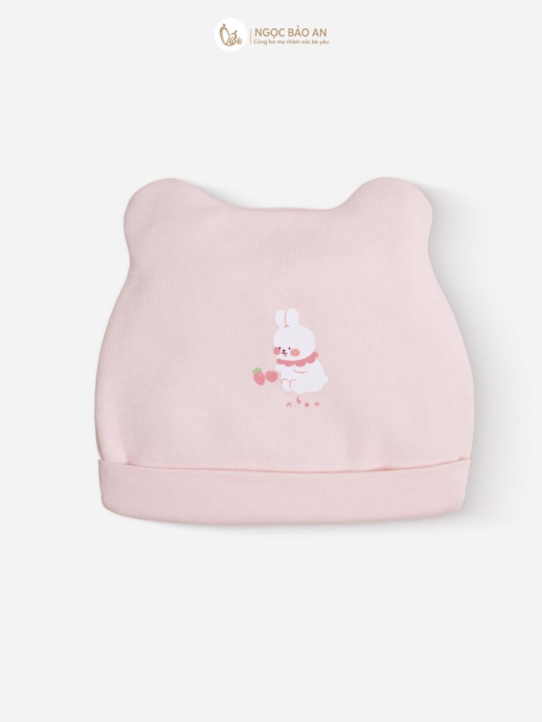 [M&B] Set 2 nón bo cotton hồng thỏ đào