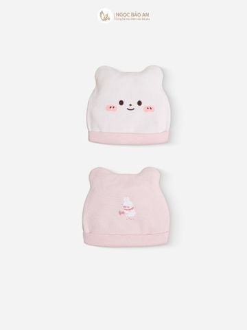 [M&B] Set 2 nón bo cotton hồng thỏ đào