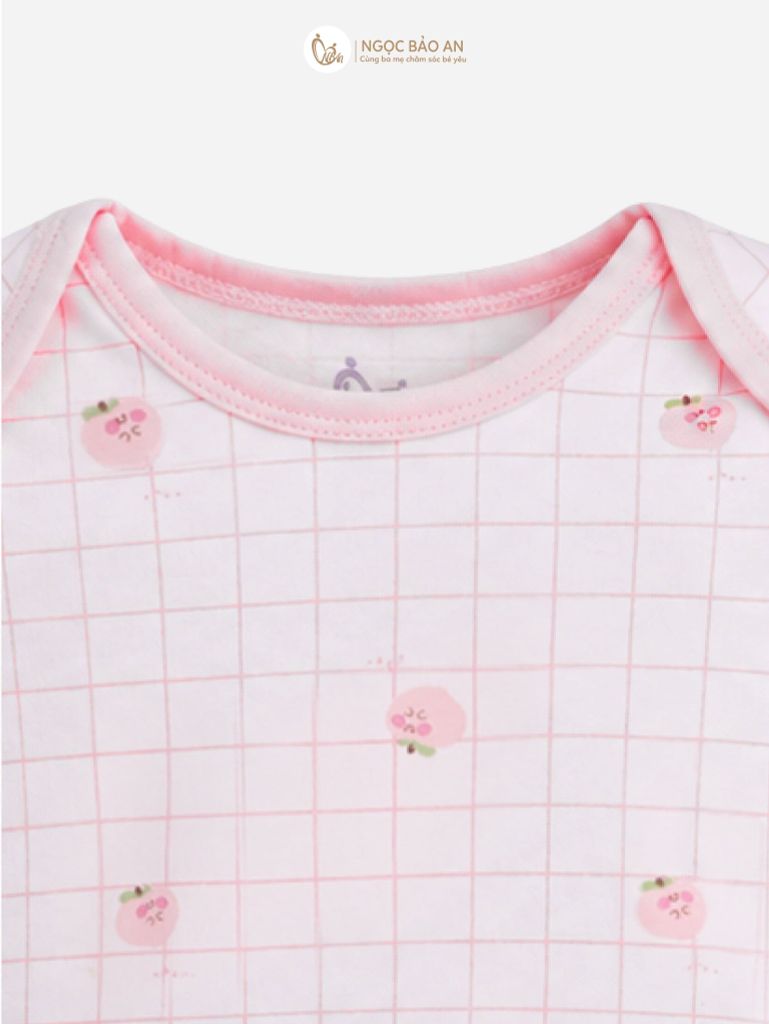 [M&B] Bodychip tay ngắn cotton caro hồng