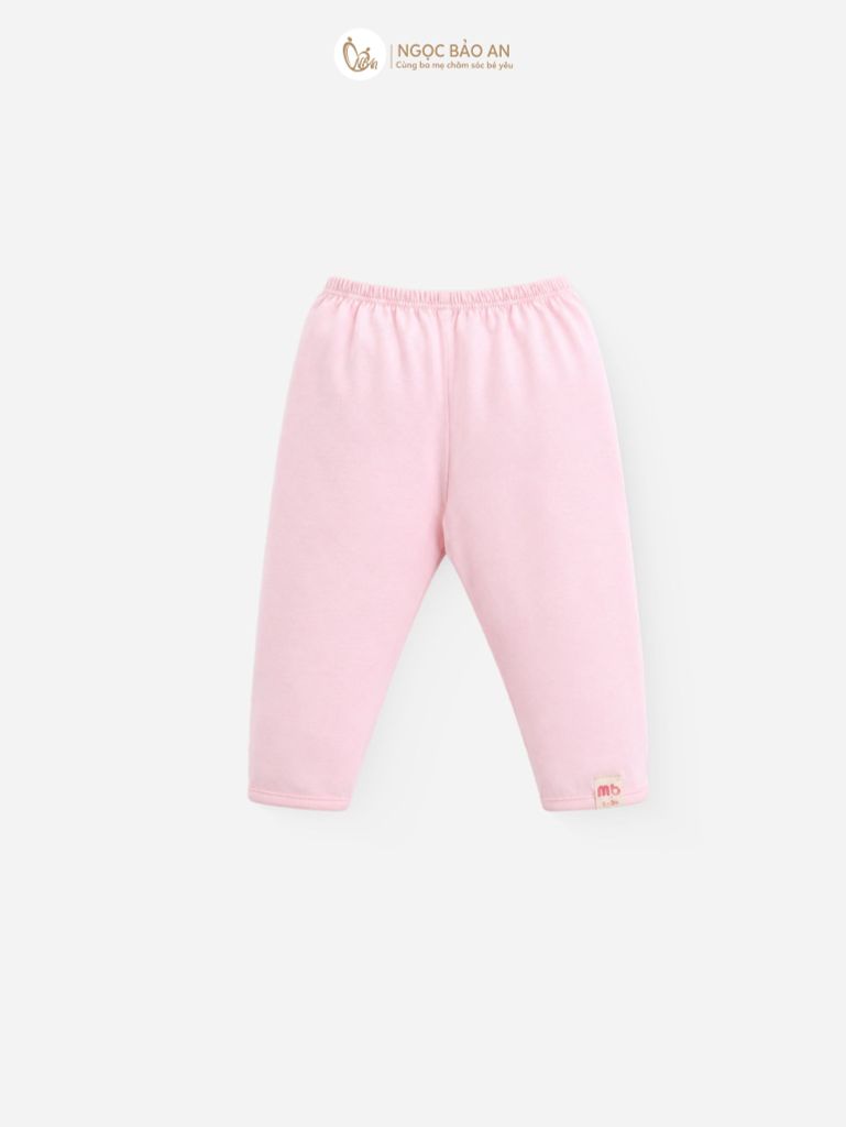 [M&B] Bộ tay dài cài bên cotton thỏ carot hồng