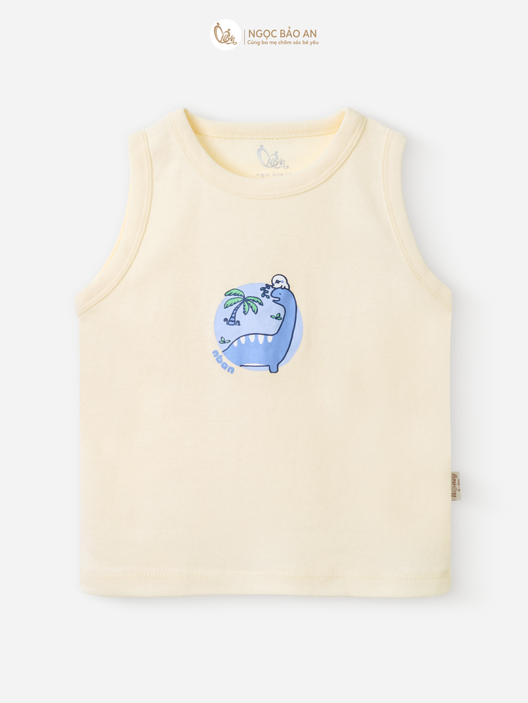 [HONEY] Bộ ngắn sát nách thể thao Honey cho bé (Khủng Long Xanh)