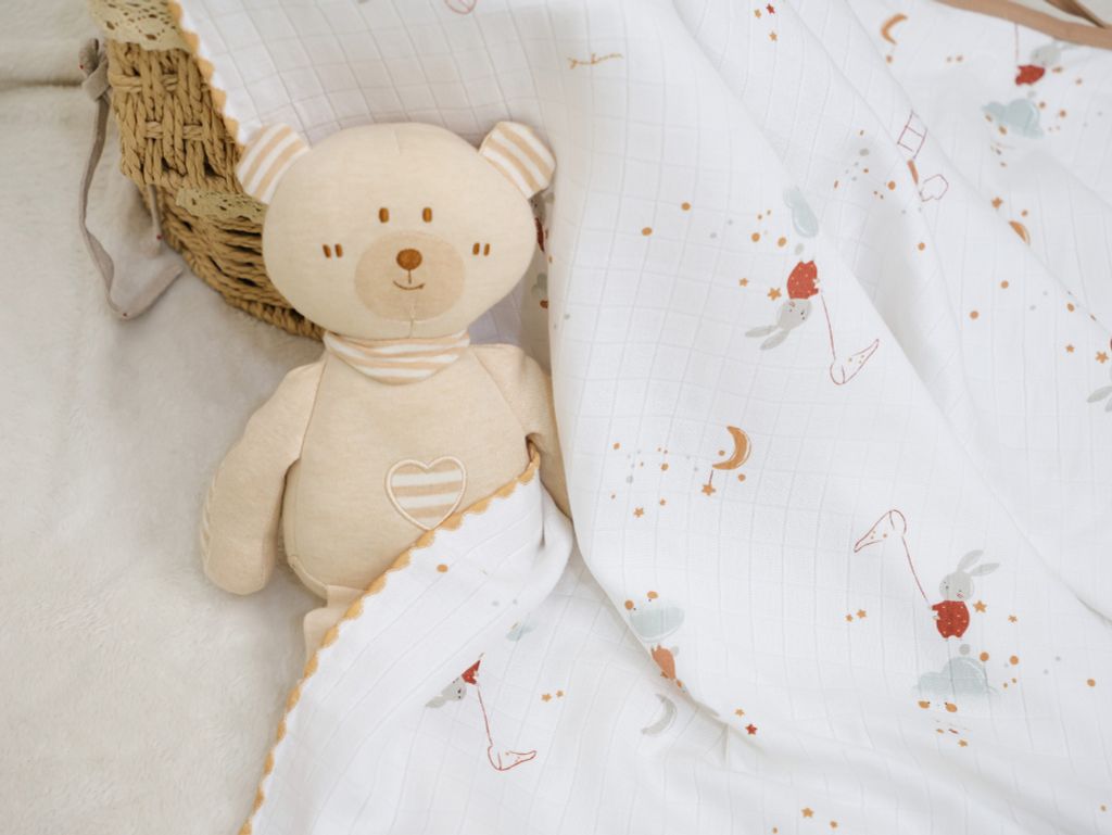 [M&B] Khăn choàng đa năng bamboo thỏ mây
