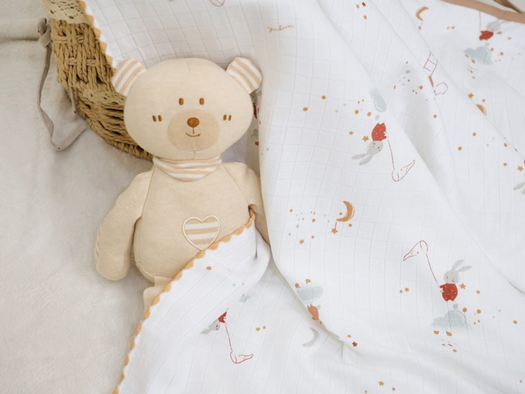 [M&B] Khăn choàng đa năng bamboo cá voi xanh