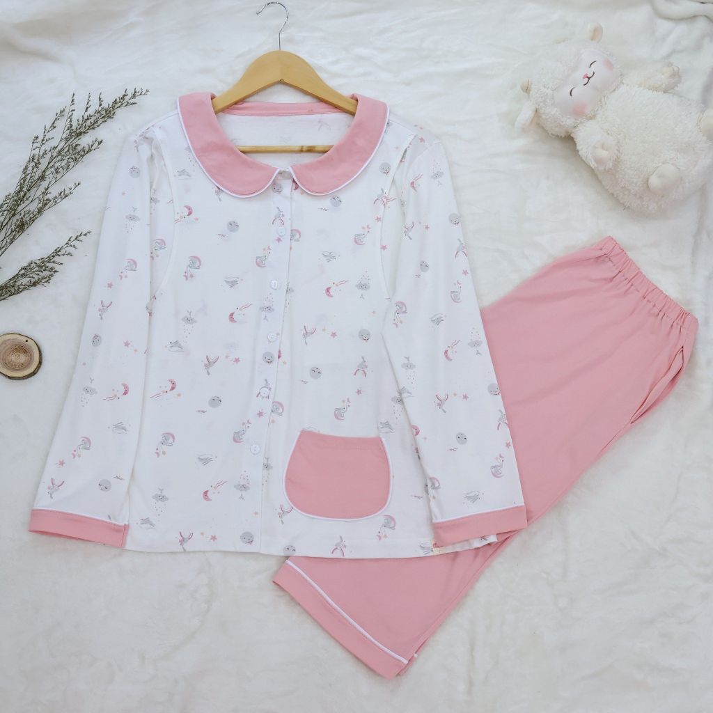 [M&B] Bộ quần áo Pijama tay dài cho mẹ sau sinh