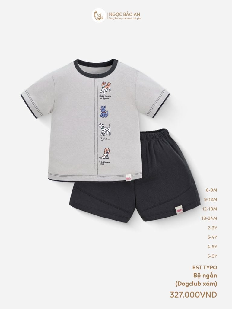 [M&B] BST TYPO: Bộ ngắn Dogclub M09-S2