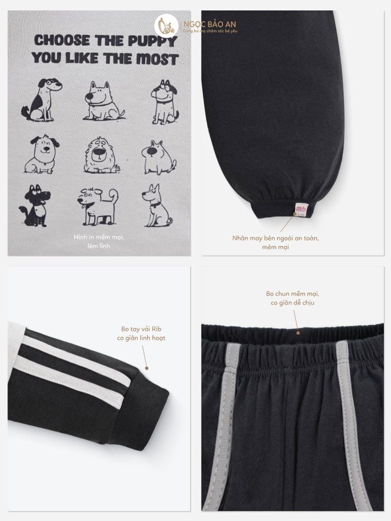 [M&B] BST TYPO: Bộ tay dài Doggos M09-L2