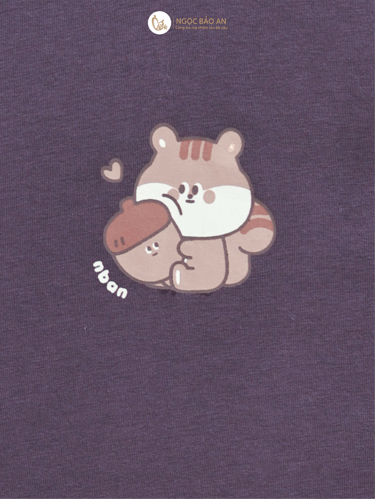 [NGỌC BẢO AN KIDS] Bộ sát nách thể thao cotton co giãn 4c tím nhạt  (1-3 tuổi)