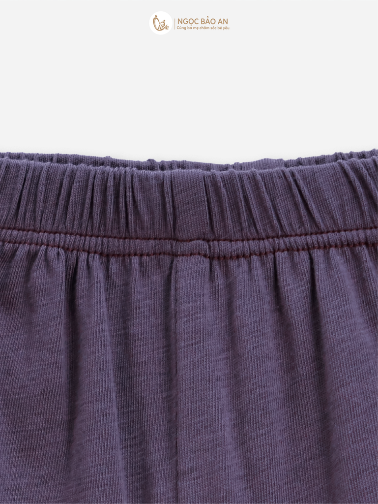 [NGỌC BẢO AN KIDS] Bộ sát nách thể thao cotton co giãn 4c tím nhạt  (1-3 tuổi)