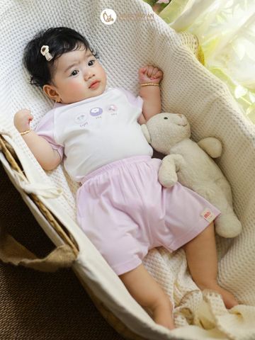 [M&B] Bộ ngắn cài vai enjoy the day PM (NB-24m)