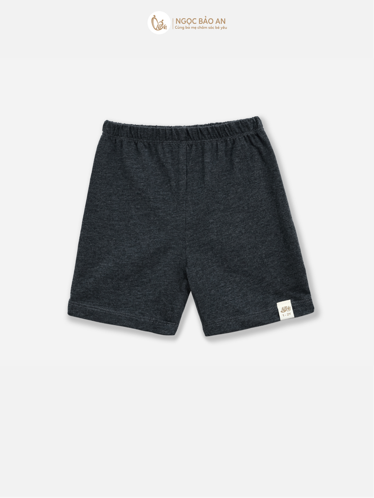 [NGỌC BẢO AN KIDS] Bộ lửng tay ngắn cotton nâu đậm co giãn 4c (1-3 tuổi)