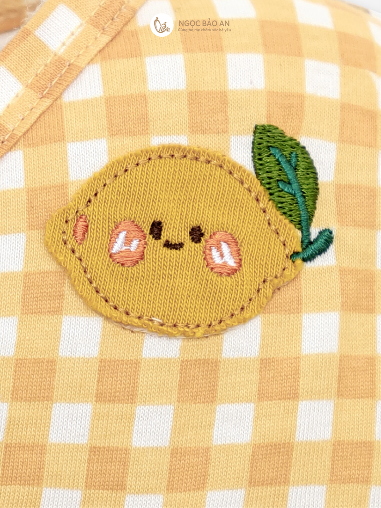 [M&B] BST GHS: Đầm caro dáng bí thủy thủ puffy lemon