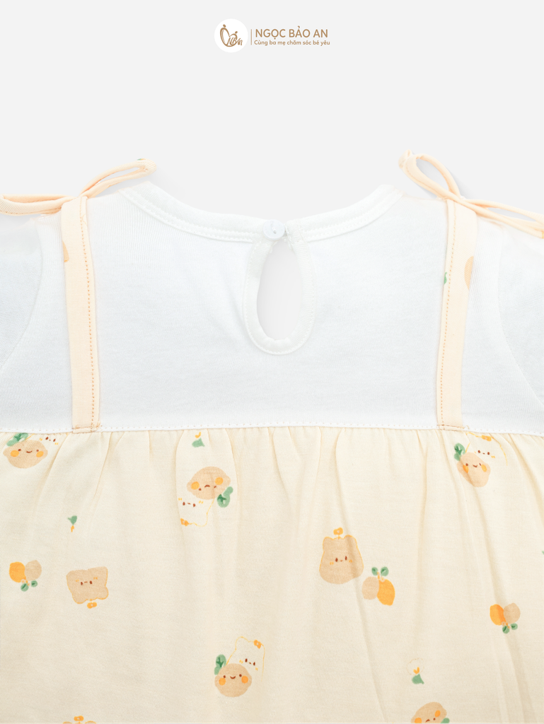 [M&B] BST GHS: Body đùi cotton tay ngắn gấu chanh vàng