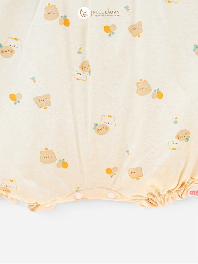 [M&B] BST GHS: Body đùi cotton tay ngắn gấu chanh vàng