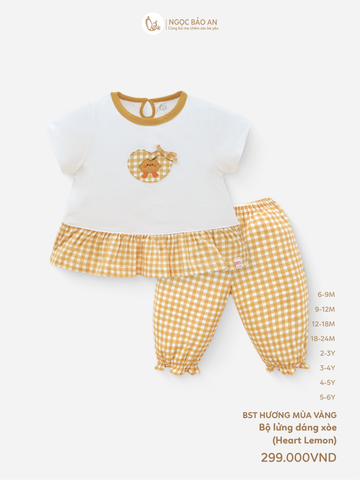 [M&B] BST GHS: Bộ lửng dáng xòe heart lemon
