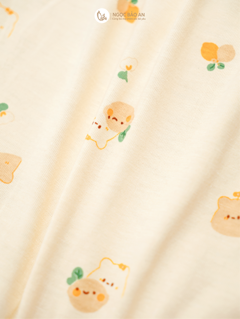 [M&B] BST GHS: Body đùi cotton tay ngắn gấu chanh vàng