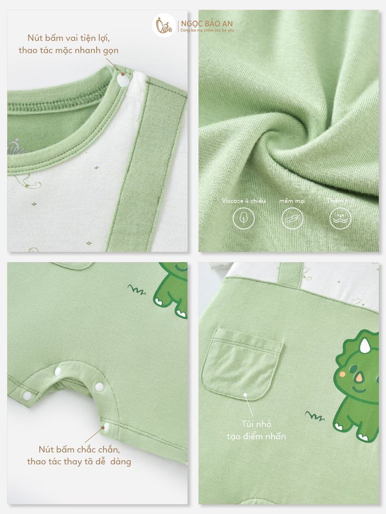 [M&B] Body đùi tay ngắn giả yếm dilo (NB-12m)