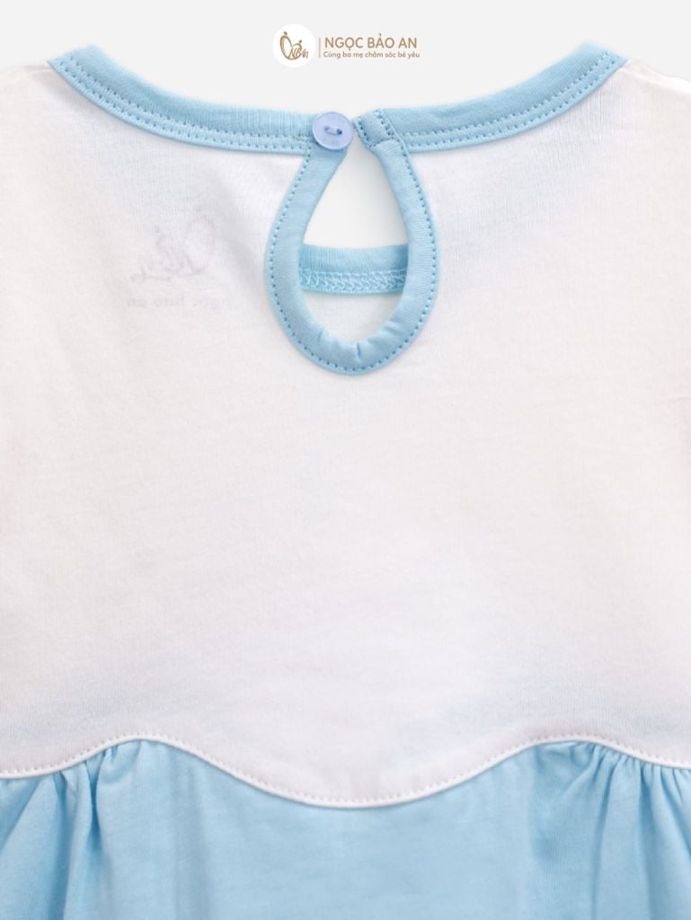 [M&B] Đầm xòe tay ngắn tone xanh mermmaid