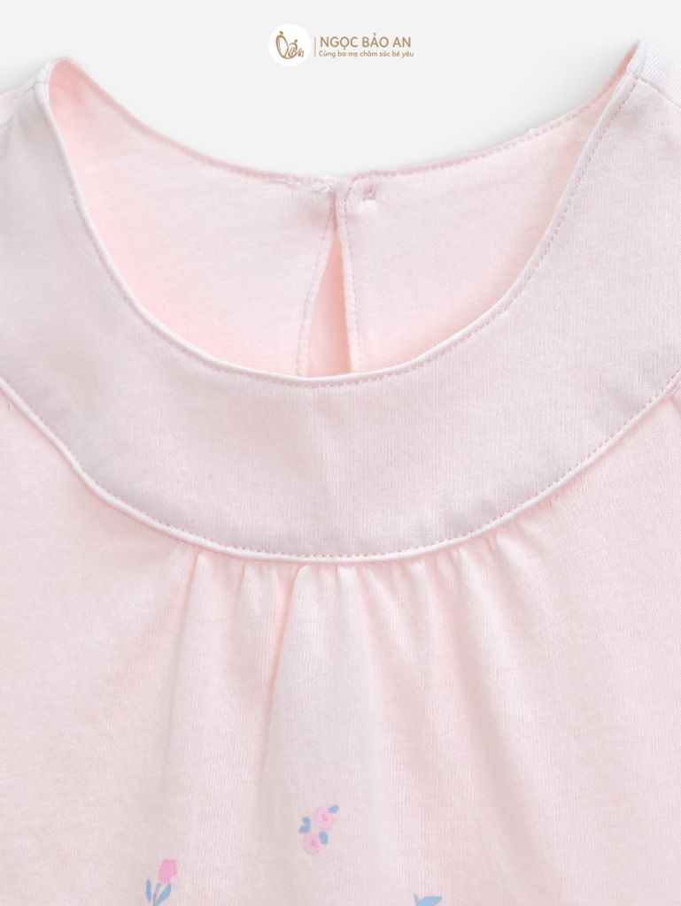 [M&B] Đầm dáng yếm xòe cotton tone hồng rabbit