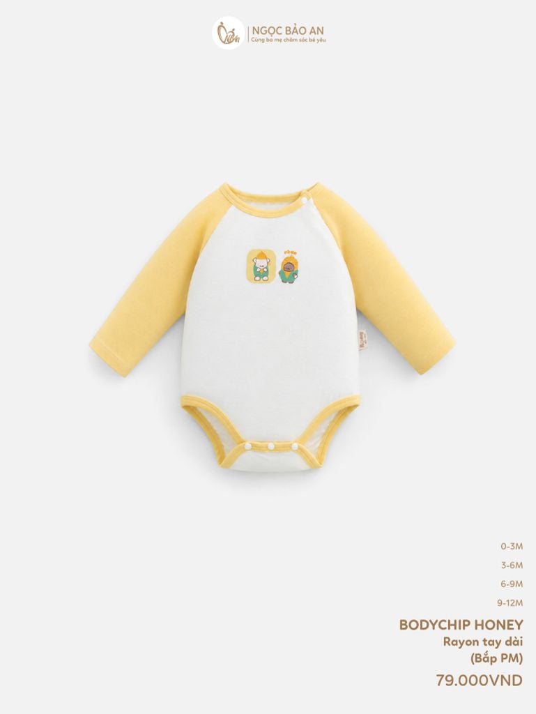 [HONEY] Bodychip tay dài rayon 2 chiều bắp PM