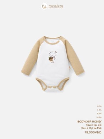 [HONEY] Bodychip tay dài rayon 2 chiều cún và hạt dẻ PM