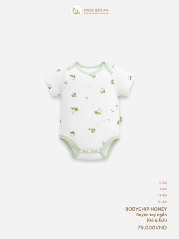 [HONEY] Bodychip tay ngắn rayon 2 chiều gà và ếch