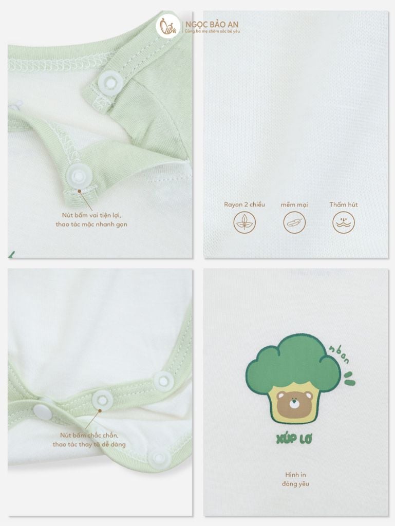[HONEY] Bodychip tay ngắn rayon 2 chiều xúp lơ PM