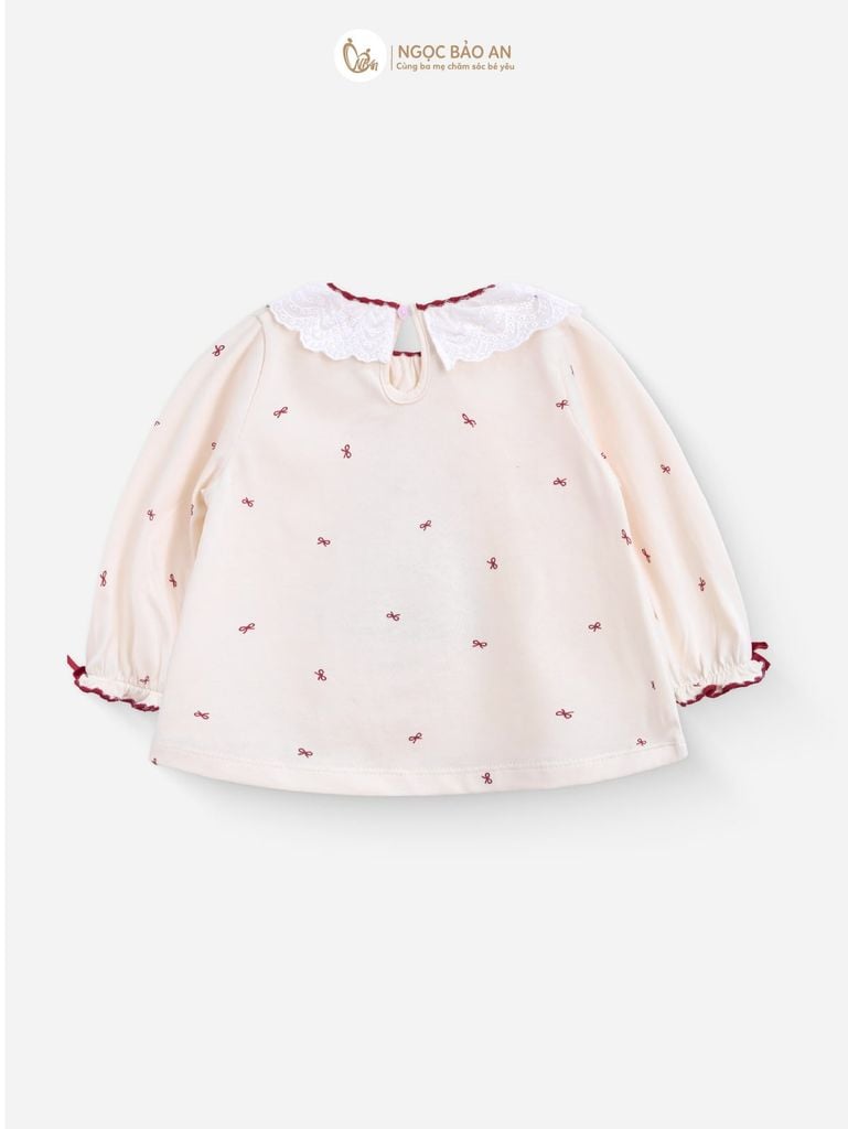 [M&B] BST THỎ MƠ: Bộ áo và quần dài phối nơ bunny tiểu thư