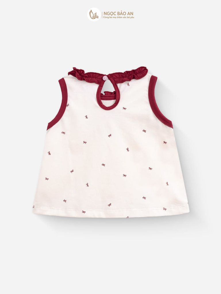 [M&B] BST THỎ MƠ: Set áo sát nách phối quần ngắn bí cherry