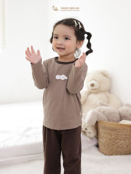 [HONEY] Bộ tay dài cotton co giãn 4 chiều Honey cho bé (1-3 tuổi)