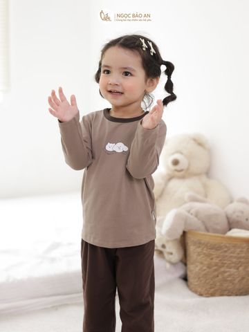 [HONEY] Bộ tay dài cotton co giãn 4 chiều Honey cho bé (1-3 tuổi)