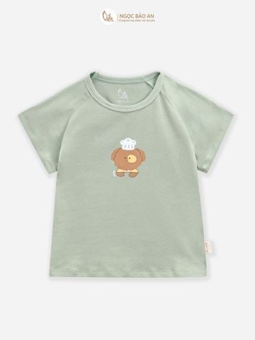 [HONEY] Bộ tay ngắn cotton xanh mint co giãn 4 chiều (1-3 tuổi)