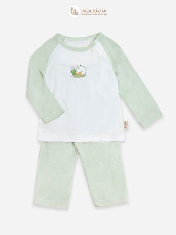 [HONEY] Bộ tay dài rayon 2c họa tiết dễ thương cho bé