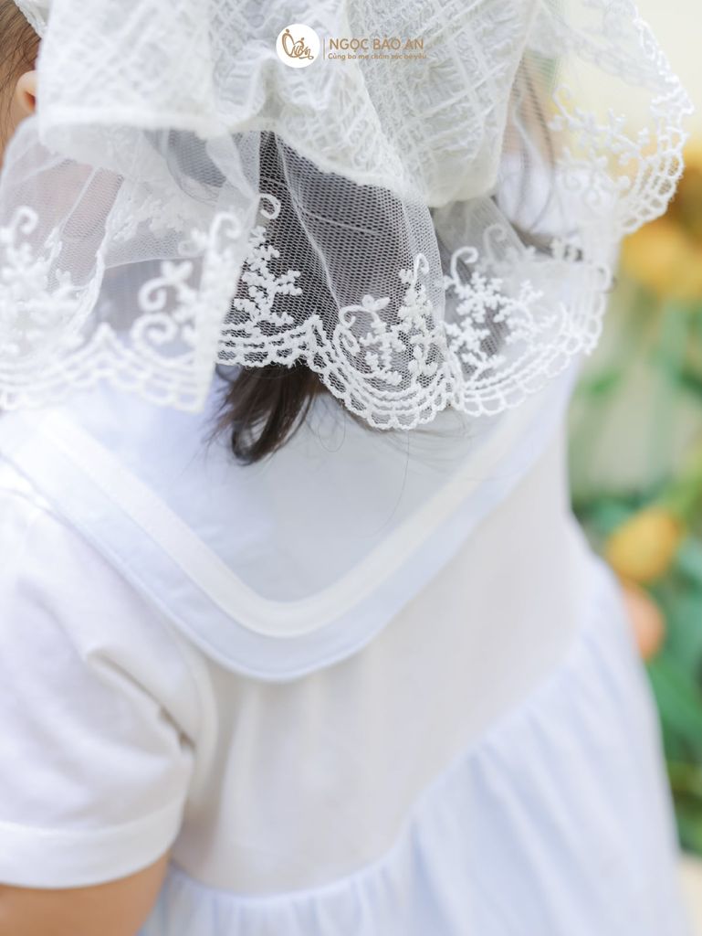 [M&B] Body đùi giả đầm xòe cotton bé gái cá xanh