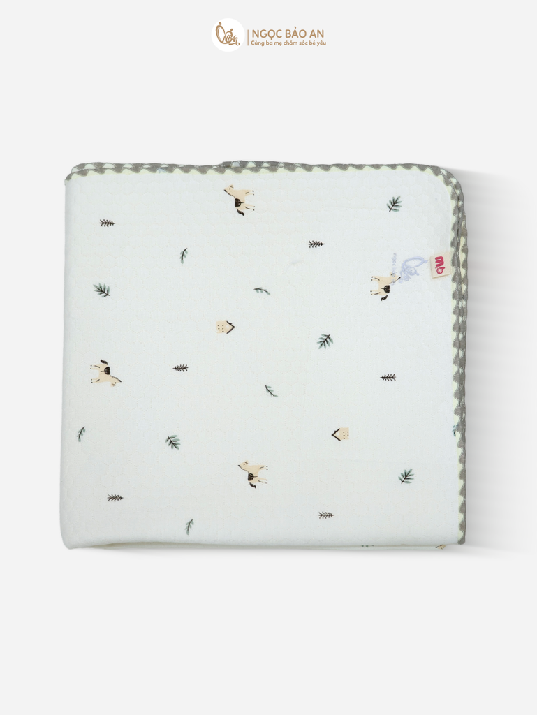 [M&B]Ga trải nệm sợi tre chần bông chống thấm M&B mềm mại in hình cho bé ( 60x120cm)