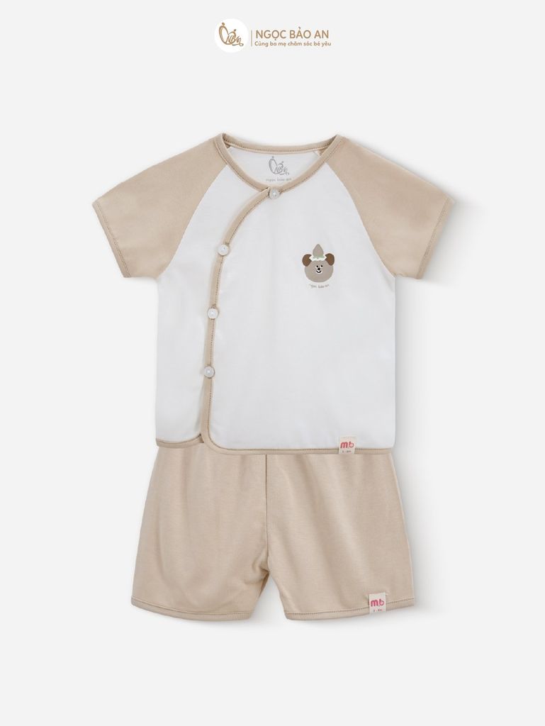 [M&B] Combo Sơ Sinh cotton M&B 5 tone màu in hình họa tiết đầy đủ phụ kiện cho bé (Combo Sơ Sinh cotton 2025)