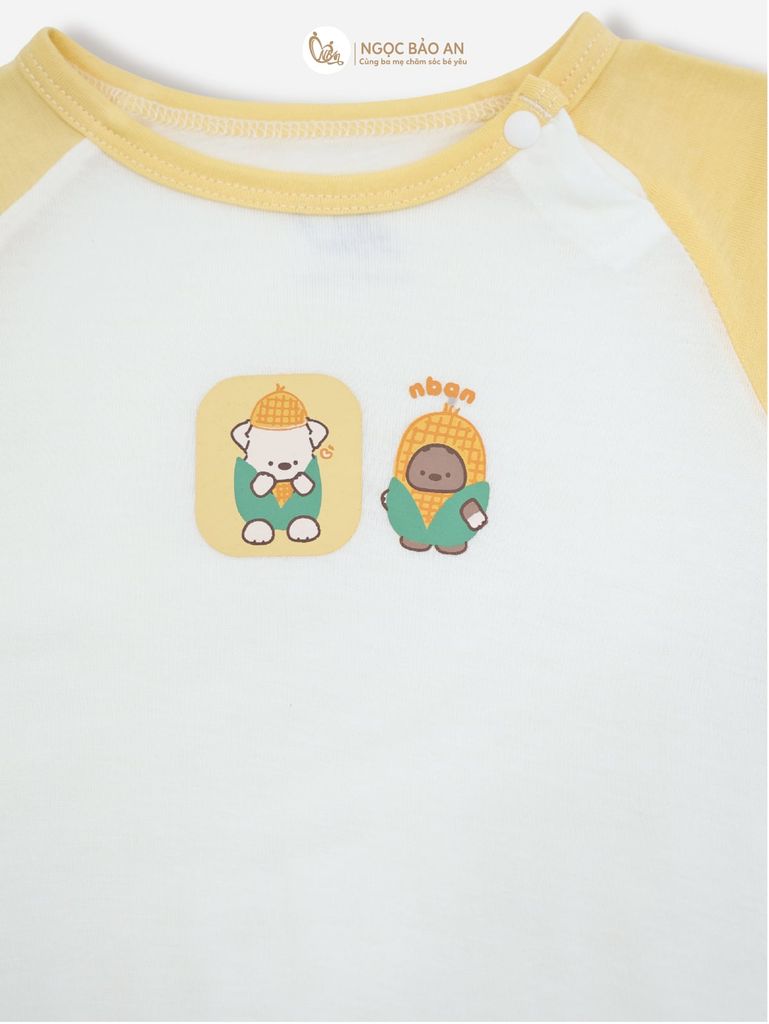 [HONEY] Bộ tay dài rayon 2 chiều bắp