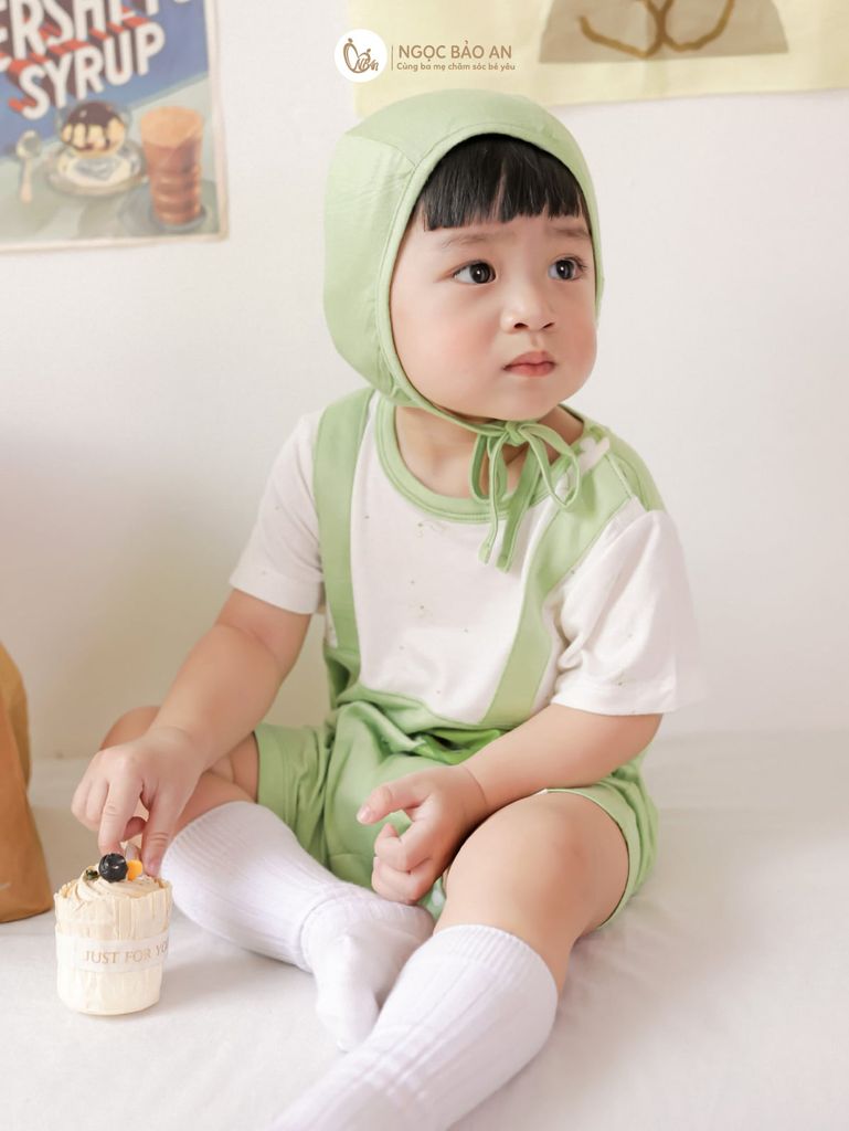 [M&B] Body đùi tay ngắn giả yếm dilo (NB-12m)
