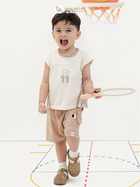 [M&B] BST CÚN: Bộ tay cộc thể thao cotton M&B (Cún 11)