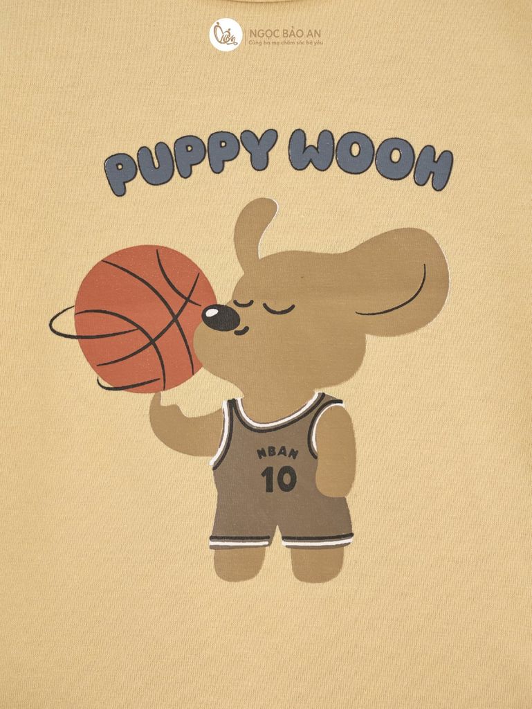 [M&B] BST CÚN: Bộ tay ngắn cotton M&B (Puppy Woon 10)