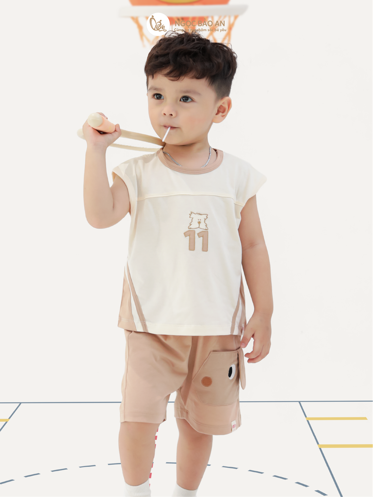 [M&B] BST CÚN: Bộ tay cộc thể thao cotton M&B (Cún 11)