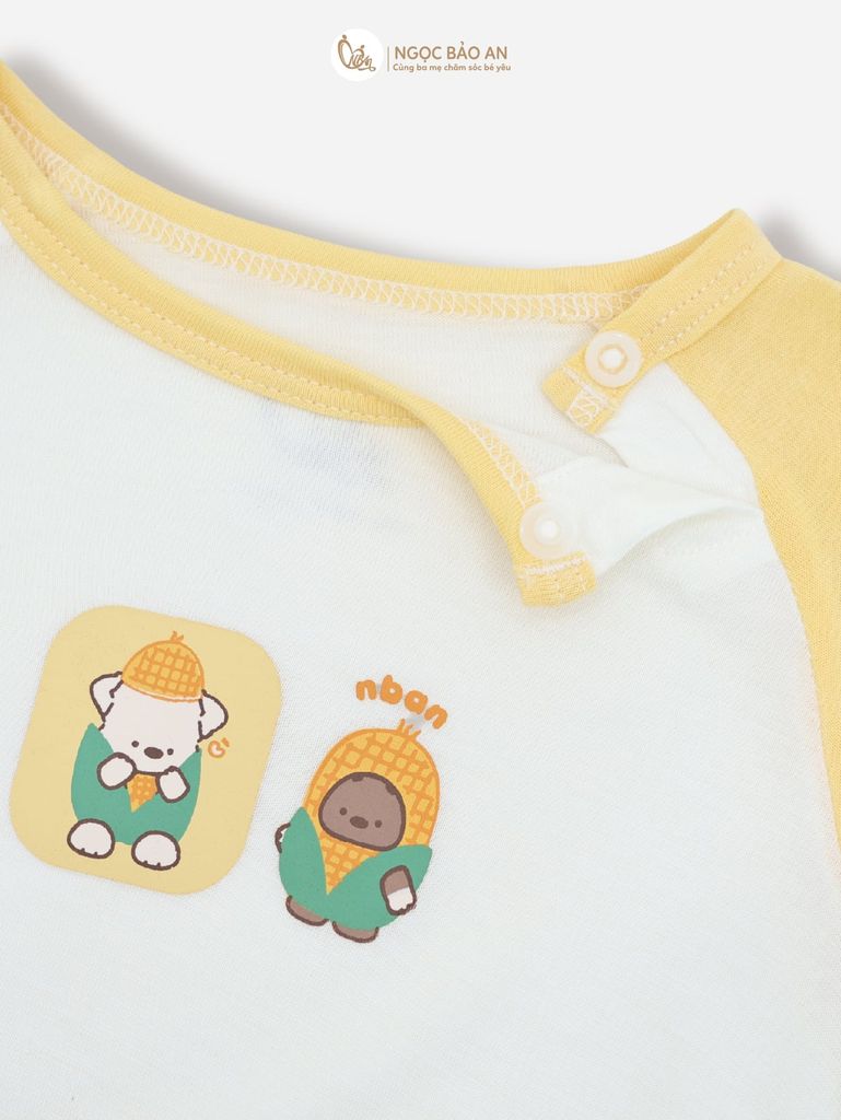 [HONEY] Bộ tay dài rayon 2 chiều bắp