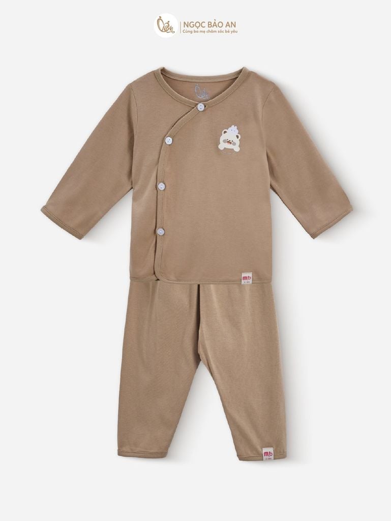 [M&B] Combo Sơ Sinh cotton M&B 5 tone màu in hình họa tiết đầy đủ phụ kiện cho bé (Combo Sơ Sinh cotton 2025)