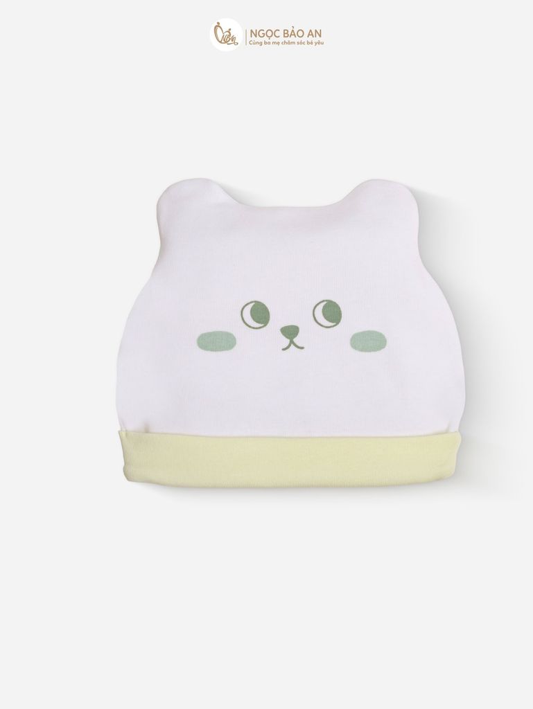 [M&B] Set 2 nón bo cotton M&B in hình họa tiết (Combo Sơ Sinh Cotton 2025)