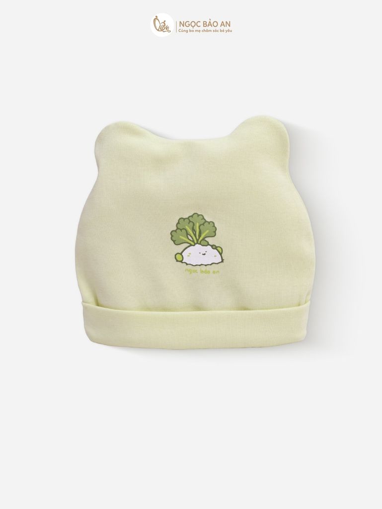 [M&B] Set 2 nón bo cotton M&B in hình họa tiết (Combo Sơ Sinh Cotton 2025)