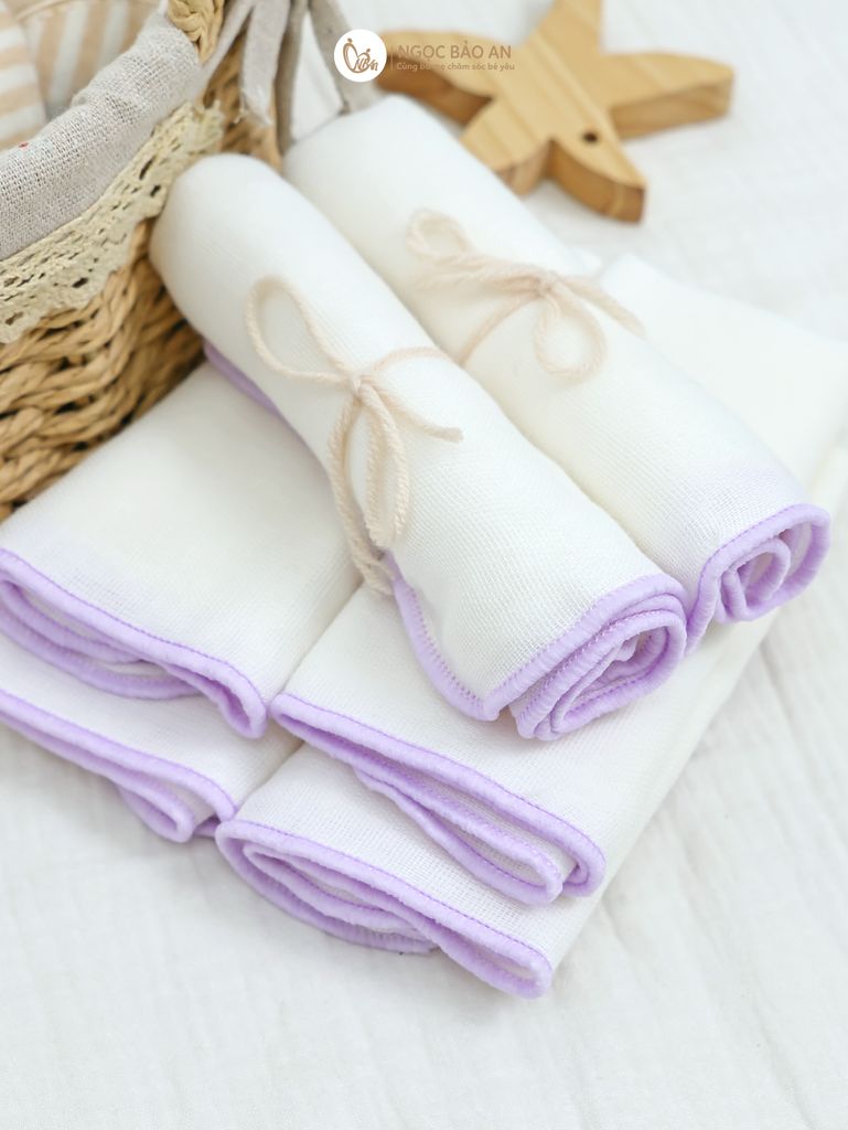 [M&B] Khăn Gạc Sữa Cao Cấp 4 Lớp 25x28cm
