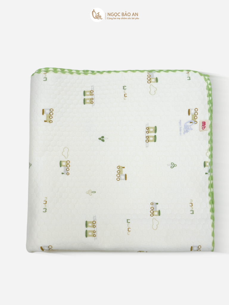 [M&B]Ga trải nệm sợi tre chần bông chống thấm M&B mềm mại in hình cho bé ( 60x120cm)