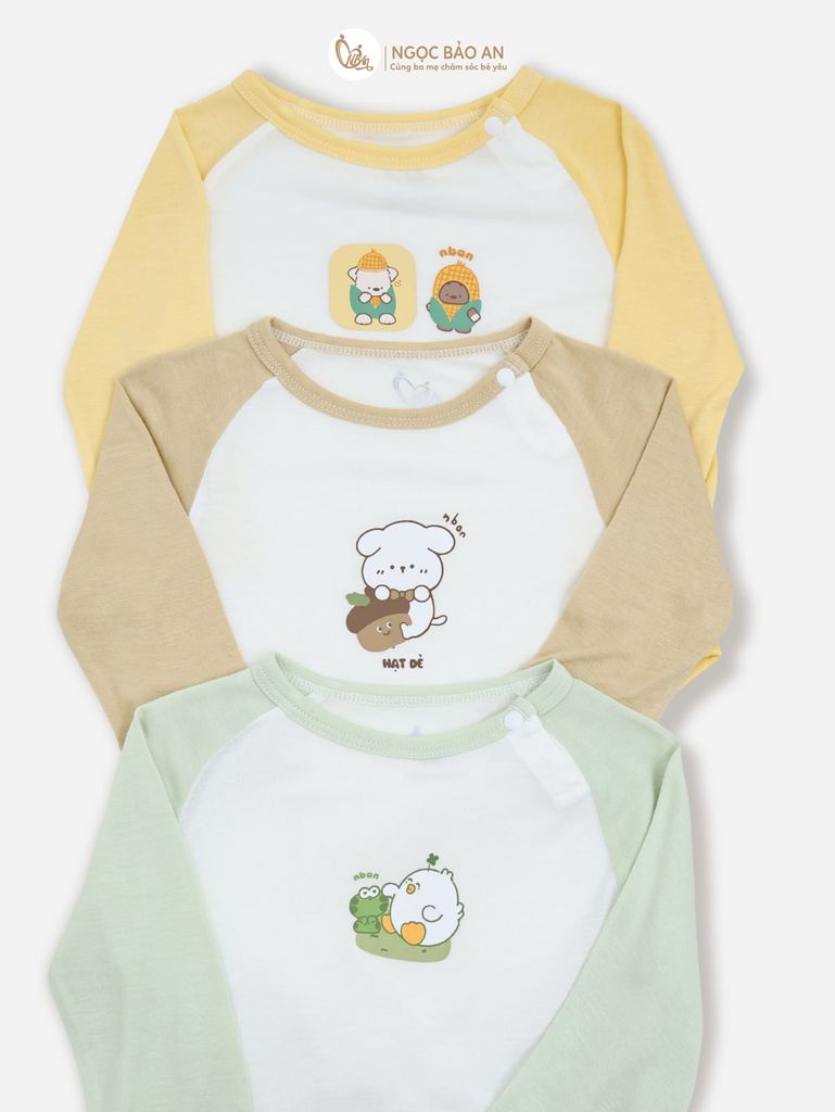 [HONEY] Bodychip tay dài sơ sinh HONEY chất liệu rayon mềm mại,thoáng mát, êm dịu da bé.