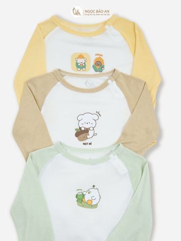 [HONEY] Bodychip tay dài sơ sinh HONEY chất liệu rayon mềm mại,thoáng mát, êm dịu da bé.